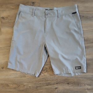 Pelagic Men's Light Gray Flat Front Shorts